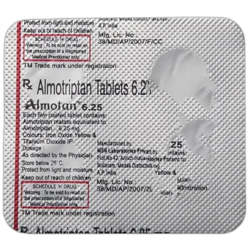 almotan 6.25mg tablet 4's